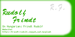 rudolf frindt business card